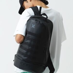 New Hurley Harley First Light Backpack Backpack Ma7322 Black Nylon Unisex Xlarge